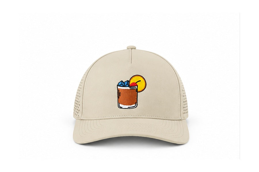Old Fashion Perforated Performance Hat Khaki