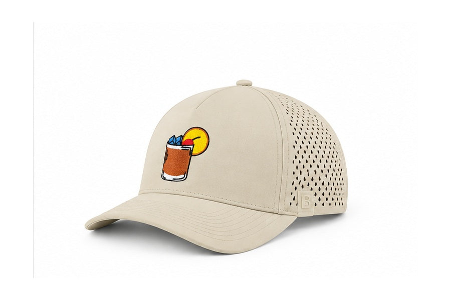 Old Fashion Perforated Performance Hat Khaki