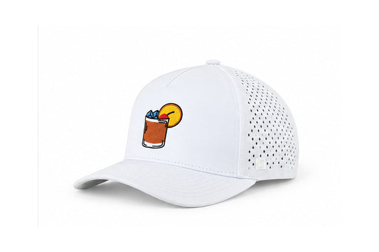 Old Fashion Perforated Performance Hat White